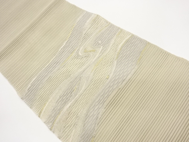 JAPANESE NAGOYA OBI FOR SUMMER / WOVEN WAVY STRIPE